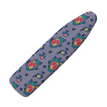 Blue And White Floral Glen Plaid Print Ironing Board Cover