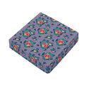 Blue And White Floral Glen Plaid Print Outdoor Seat Cushion Cover