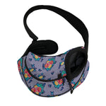 Blue And White Floral Glen Plaid Print Pet Sling Carrier