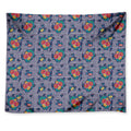 Blue And White Floral Glen Plaid Print Tapestry