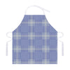 Blue And White Glen Plaid Print Adjustable Apron