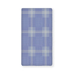 Blue And White Glen Plaid Print Baby Crib Sheet