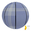 Blue And White Glen Plaid Print Basketball