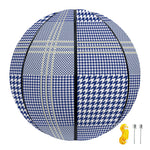 Blue And White Glen Plaid Print Basketball