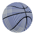 Blue And White Glen Plaid Print Basketball