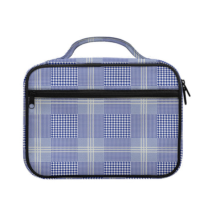Blue And White Glen Plaid Print Briefcase Bible Bag