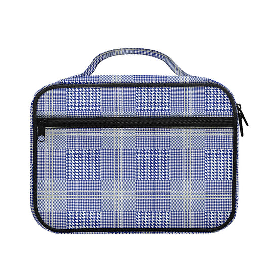 Blue And White Glen Plaid Print Briefcase Bible Bag