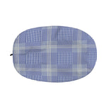 Blue And White Glen Plaid Print Car Side Mirror Covers