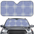 Blue And White Glen Plaid Print Car Windshield Sun Shade