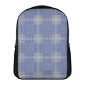 Blue And White Glen Plaid Print Casual Backpack