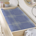Blue And White Glen Plaid Print Changing Pad Cover