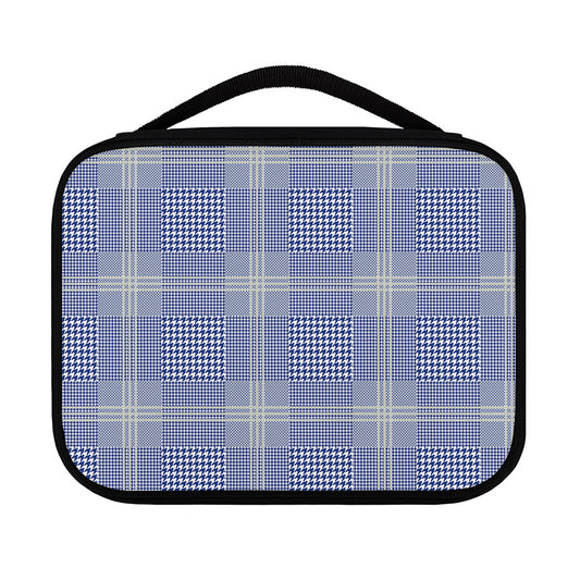 Blue And White Glen Plaid Print Classic Bible Case