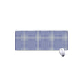 Blue And White Glen Plaid Print Extended Mouse Pad