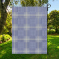 Blue And White Glen Plaid Print Garden Flag