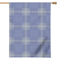 Blue And White Glen Plaid Print House Flag