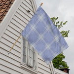 Blue And White Glen Plaid Print House Flag