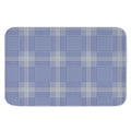 Blue And White Glen Plaid Print Indoor Door Mat