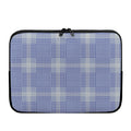 Blue And White Glen Plaid Print Laptop Sleeve