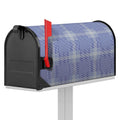 Blue And White Glen Plaid Print Mailbox Cover