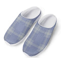Blue And White Glen Plaid Print Mesh Casual Shoes
