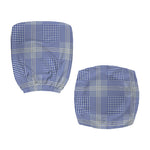 Blue And White Glen Plaid Print Office Chair Cover