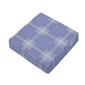 Blue And White Glen Plaid Print Outdoor Seat Cushion Cover
