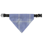 Blue And White Glen Plaid Print Over The Collar Dog Bandana