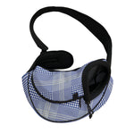 Blue And White Glen Plaid Print Pet Sling Carrier