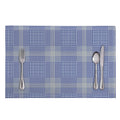 Blue And White Glen Plaid Print Placemat