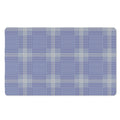 Blue And White Glen Plaid Print Polyester Doormat