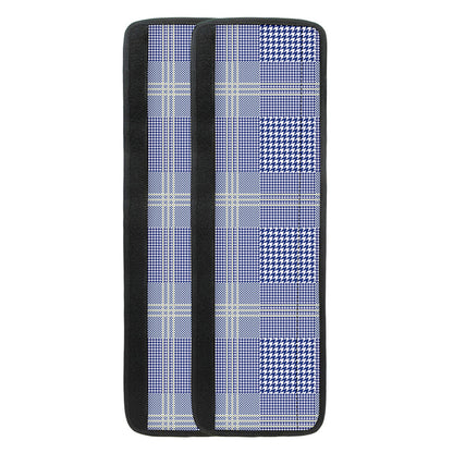 Blue And White Glen Plaid Print Refrigerator Handle Covers