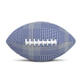 Blue And White Glen Plaid Print Rugby Ball