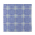 Blue And White Glen Plaid Print Silk Bandana