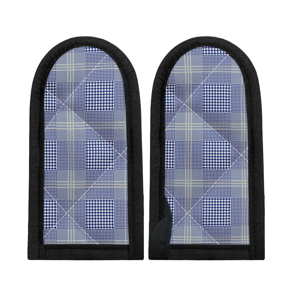Blue And White Glen Plaid Print Skillet Handle Cover
