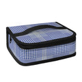 Blue And White Glen Plaid Print Small Lunch Bag