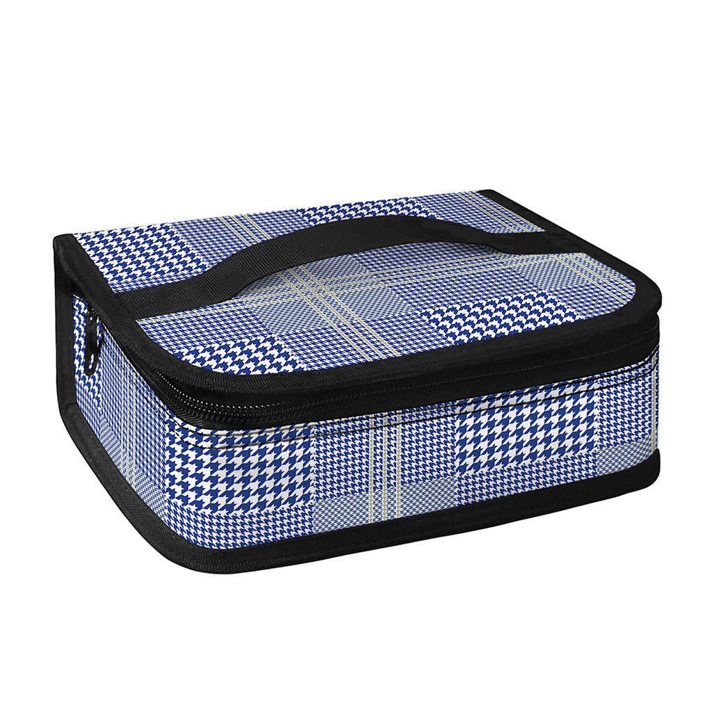 Blue And White Glen Plaid Print Small Lunch Bag