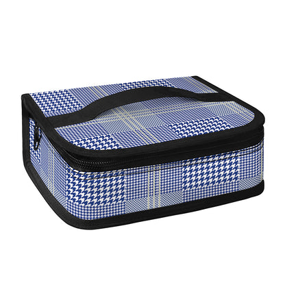 Blue And White Glen Plaid Print Small Lunch Bag
