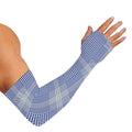 Blue And White Glen Plaid Print Sun Protection Arm Sleeves