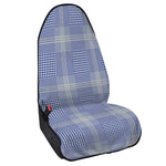 Blue And White Glen Plaid Print Waterproof Car Seat Cover