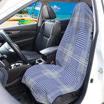 Blue And White Glen Plaid Print Waterproof Car Seat Cover
