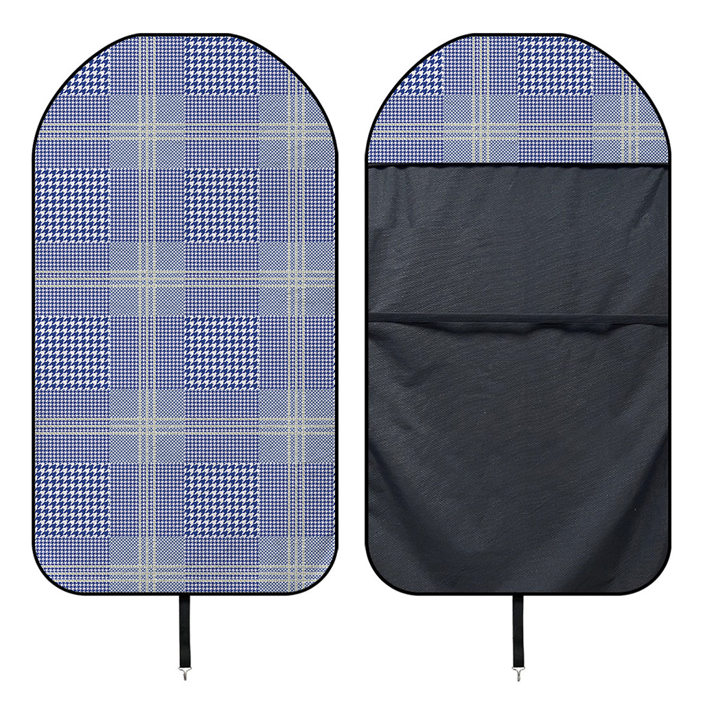 Blue And White Glen Plaid Print Waterproof Car Seat Cover