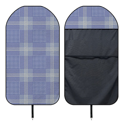 Blue And White Glen Plaid Print Waterproof Car Seat Cover
