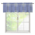 Blue And White Glen Plaid Print Window Valance