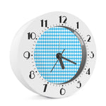 Blue And White Harlequin Pattern Print Alarm Clock