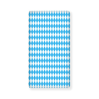 Blue And White Harlequin Pattern Print Baby Crib Sheet
