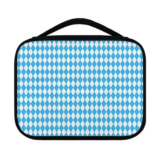 Blue And White Harlequin Pattern Print Classic Bible Case
