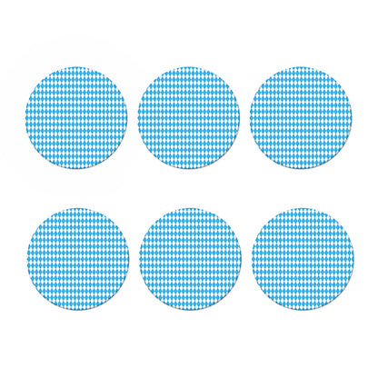 Blue And White Harlequin Pattern Print Coaster Set