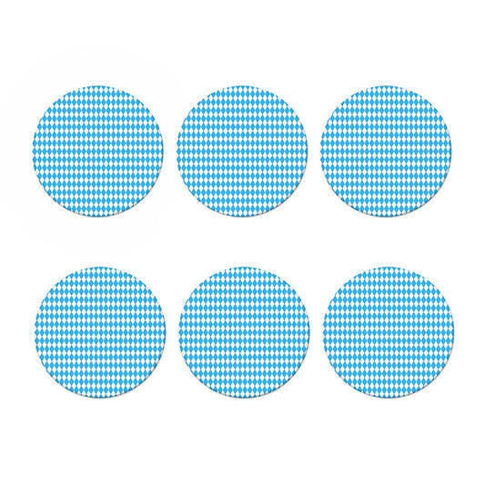 Blue And White Harlequin Pattern Print Coaster Set