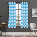 Blue And White Harlequin Pattern Print Grommet Curtain Panels