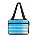 Blue And White Harlequin Pattern Print Double Strap Bible Bag